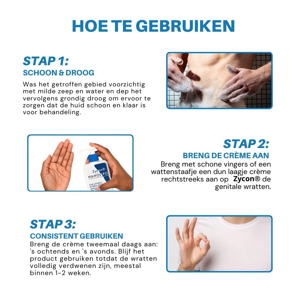 Zycon® NanoLipo Repair HPV Genitale Wratten Verwijderingscrème