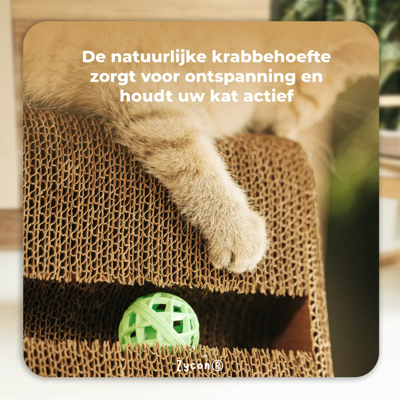 Zycon® | Luxe krasbank Ivy Large – Driehoekig model Kraskarton Donker