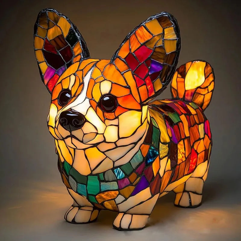 Pitchou - Stralende corgi lamp