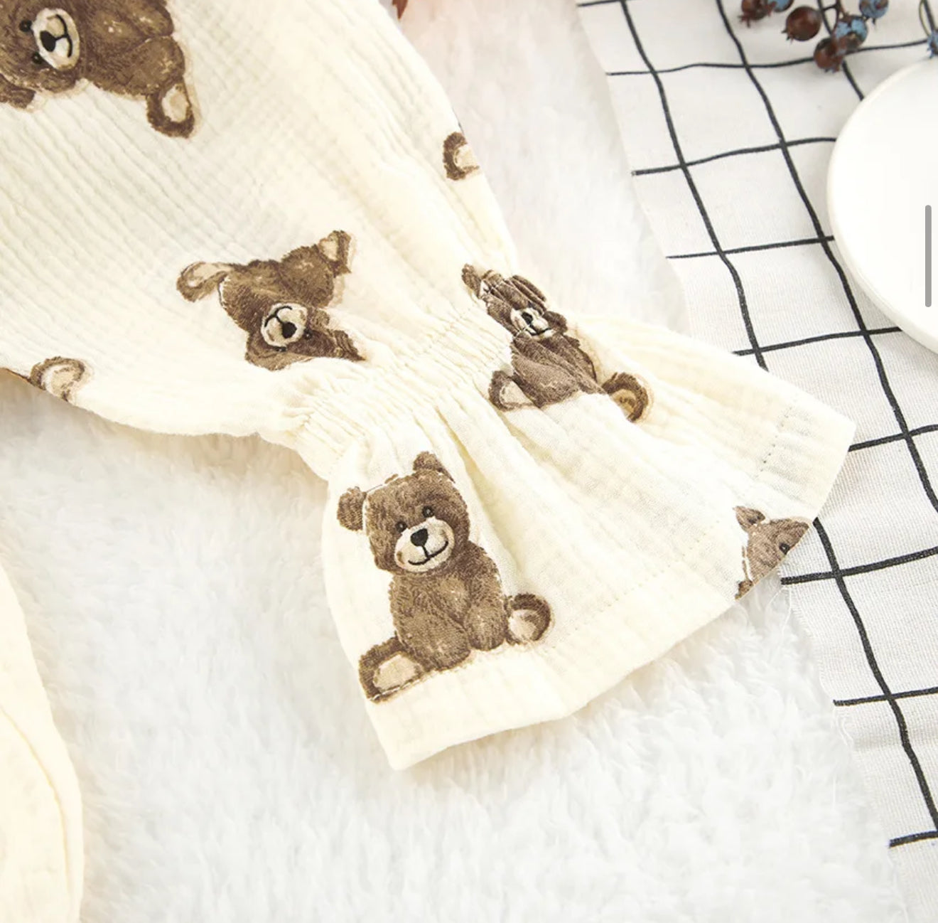 Schattige Teddybeer Pyjama – 2-delige One Size Loungewear Set