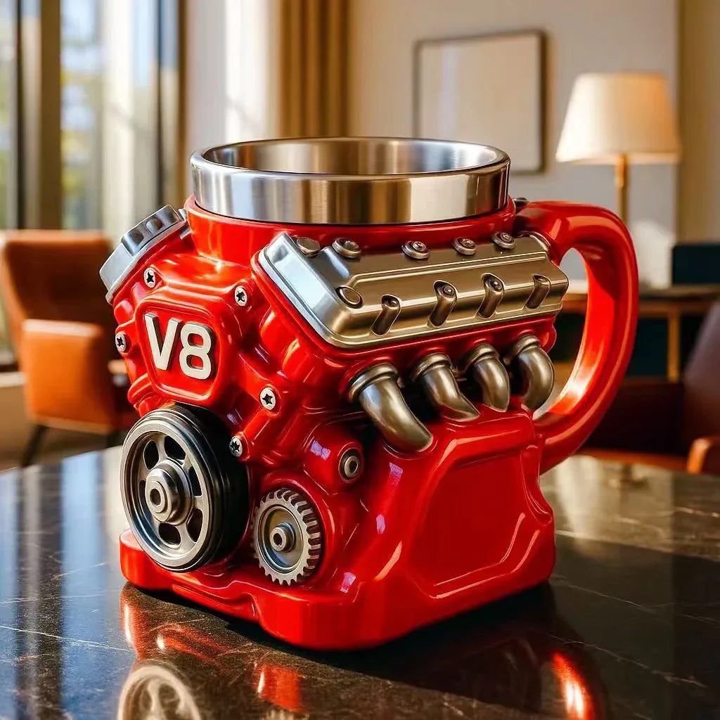Retro V8 Motor Mok | Ouderwetse Drinkbeker,Originiele Drinkmokken Retro V8 Motor Mok | Ouderwetse Drinkbeker,Originiele Drinkmokken