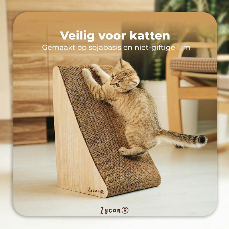 Zycon® | Luxe krasbank Tux Small – Driehoekig model Kraskarton Licht