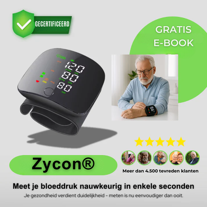 Zycon® Bloeddrukmeter | Uw bloeddruk waarschuwt u niet. Het slaat toe.
