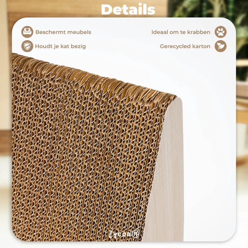 Zycon® | Luxe krasbank Tux Small – Driehoekig model Kraskarton Licht