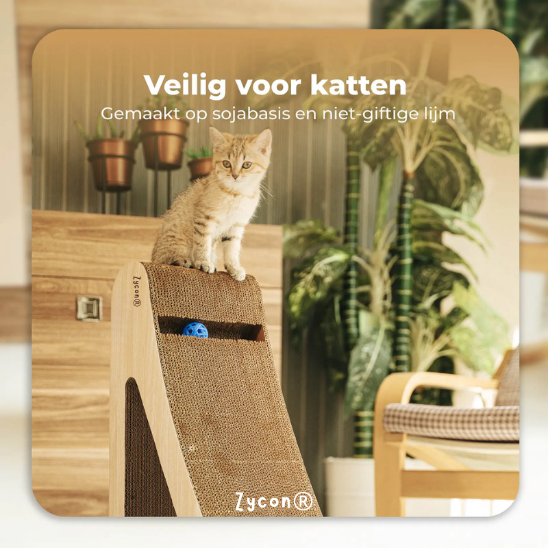 Zycon® | Luxe krasbank Ivy Large – Driehoekig model Kraskarton Licht