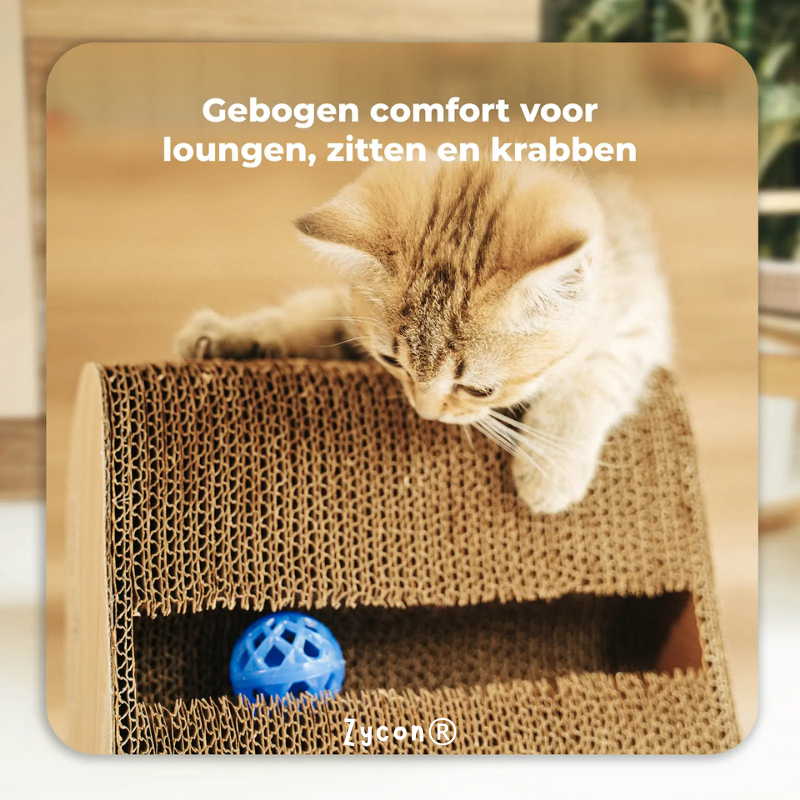 Zycon® | Luxe krasbank Ivy Large – Driehoekig model Kraskarton Licht