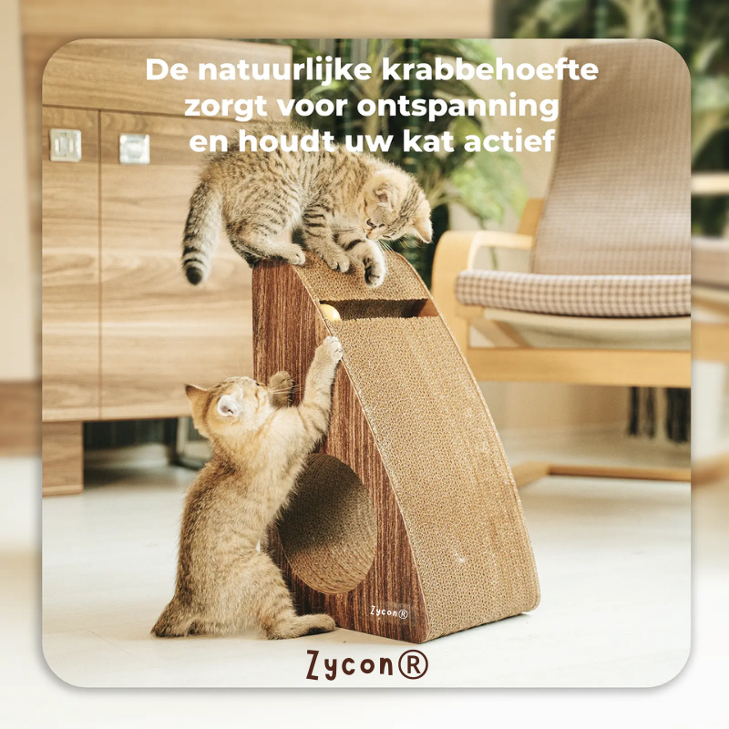 Zycon® | Luxe krasbank Cleo Medium – Driehoekig model Kraskarton Donker