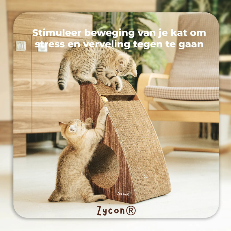 Zycon® | Luxe krasbank Cleo Medium – Driehoekig model Kraskarton Donker