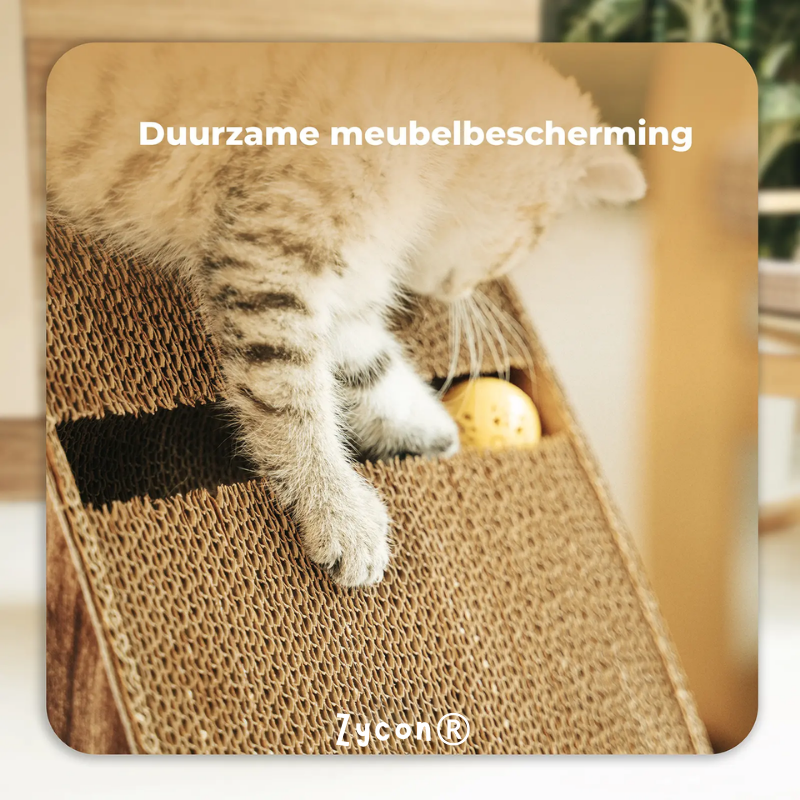 Zycon® | Luxe krasbank Cleo Medium – Driehoekig model Kraskarton Donker