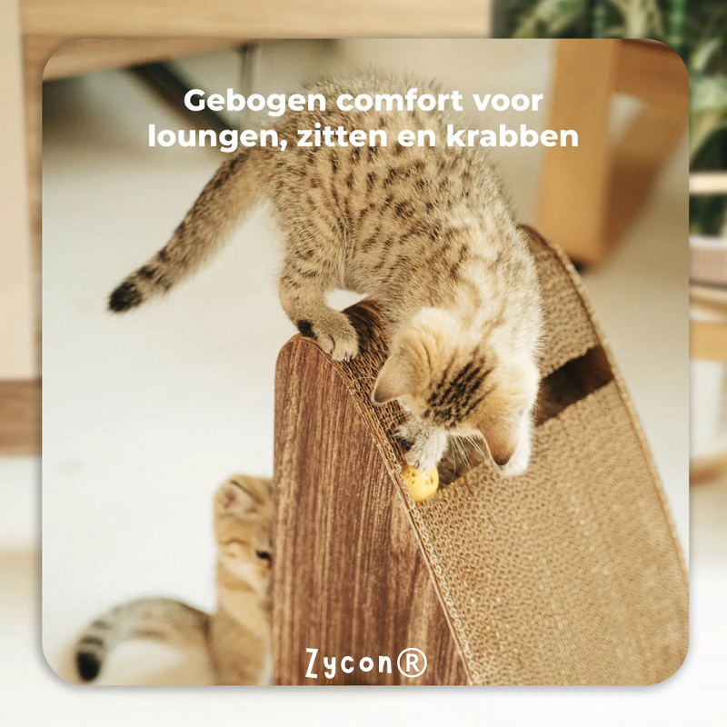 Zycon® | Luxe krasbank Cleo Medium – Driehoekig model Kraskarton Donker