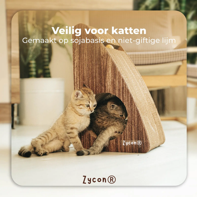 Zycon® | Luxe krasbank Cleo Medium – Driehoekig model Kraskarton Donker