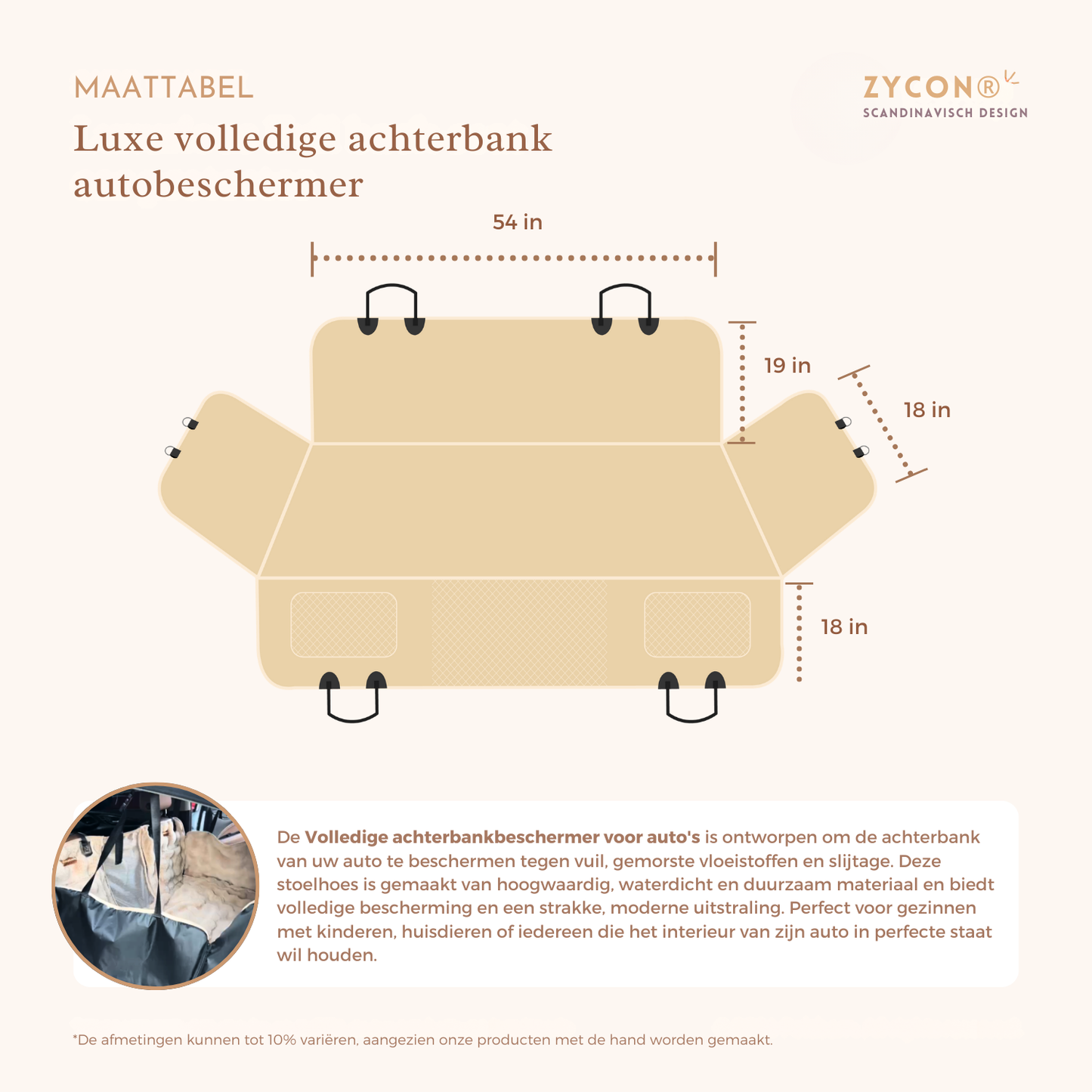 Luxe volledige achterbankbeschermer + gratis kalmerende deken