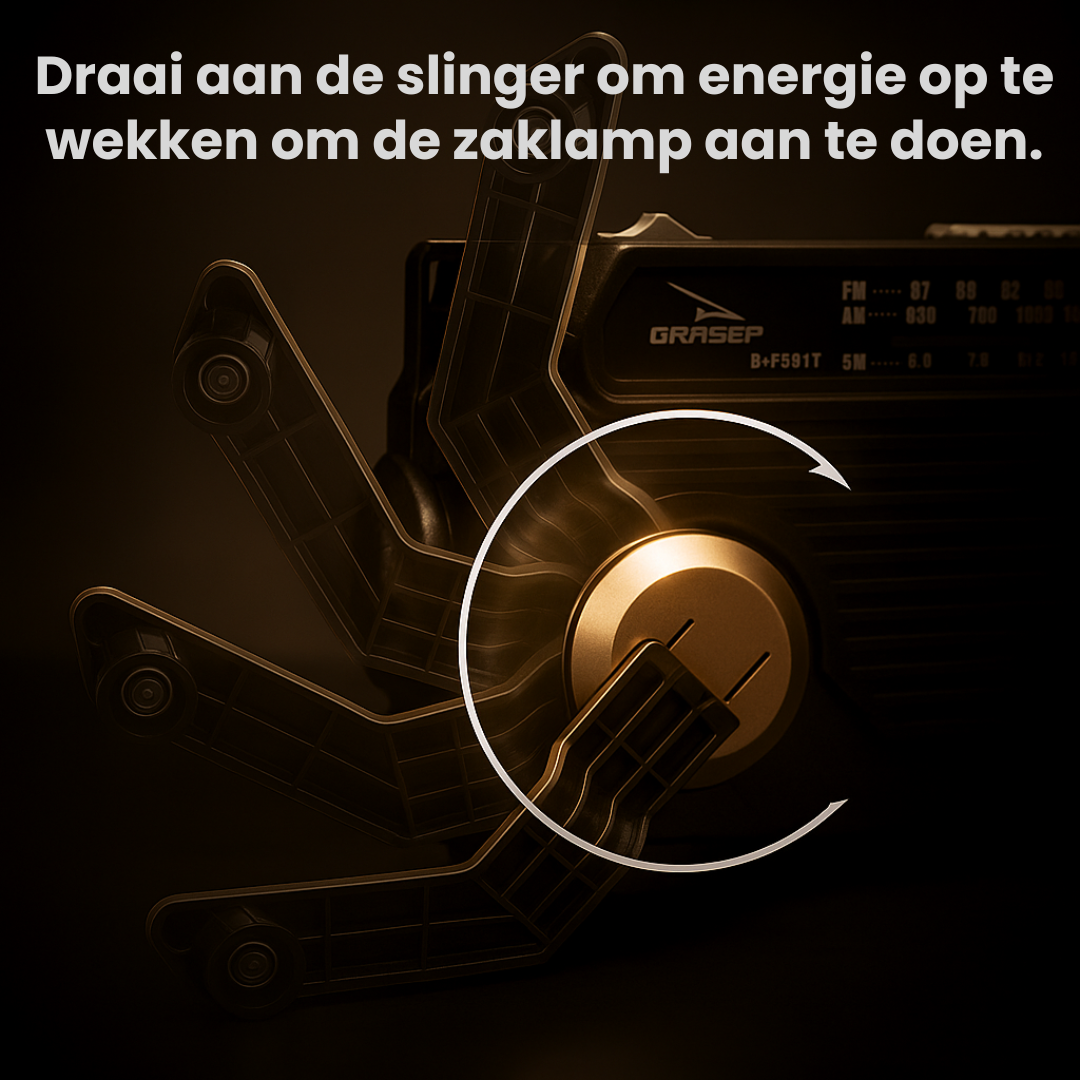 Altijd voorbereid met de Zycon® 3-in-1 Noodradio: opladen, radio en zaklamp in één