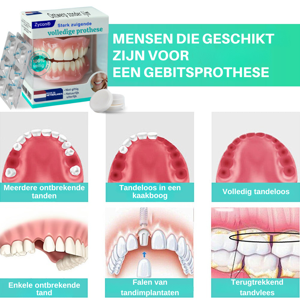 Zycon® | Volledige prothese met zuigeffectiviteit