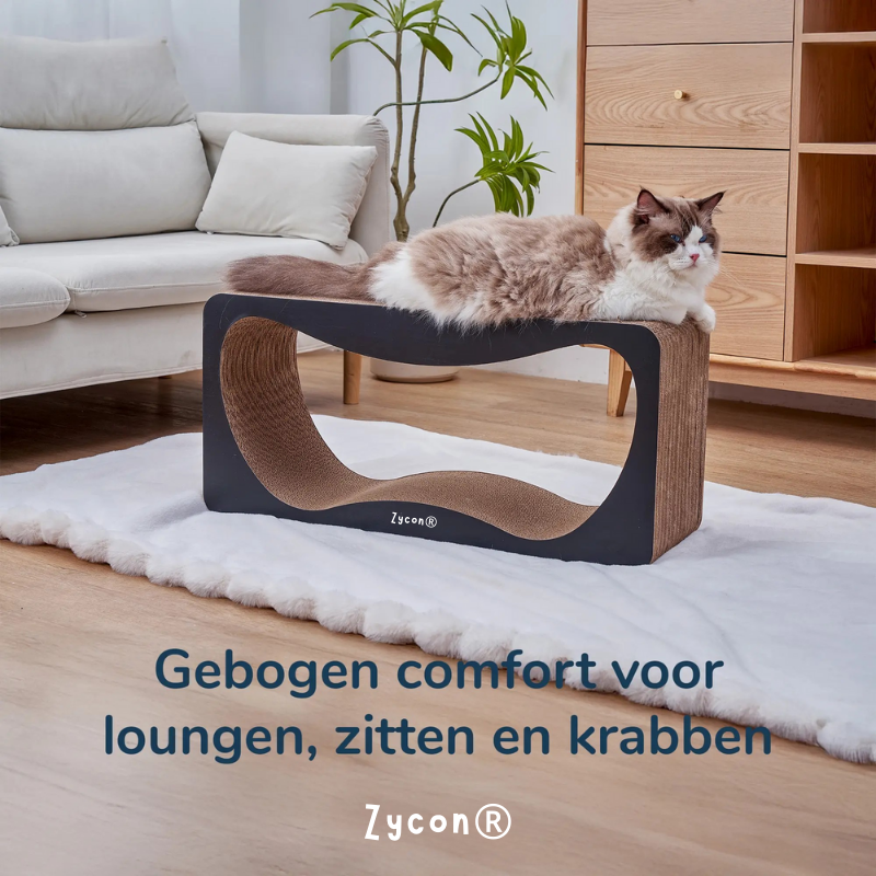 Zycon® | Luxe krabbank Luna XL – Krabkarton en krabmeubels donker