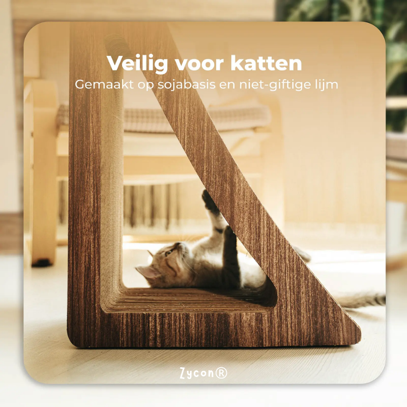 Zycon® | Luxe krasbank Ivy Large – Driehoekig model Kraskarton Donker