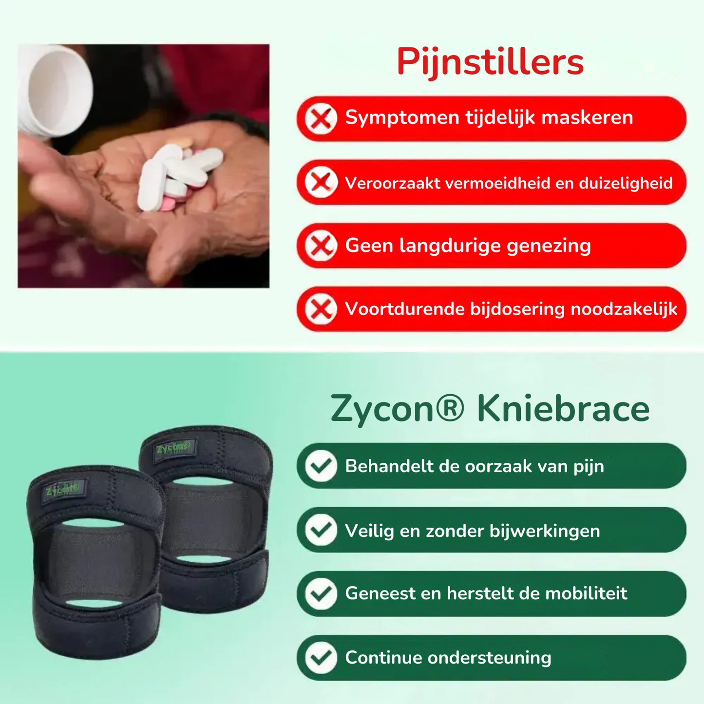 De Zycon® - kniebrace 1+1 gratis