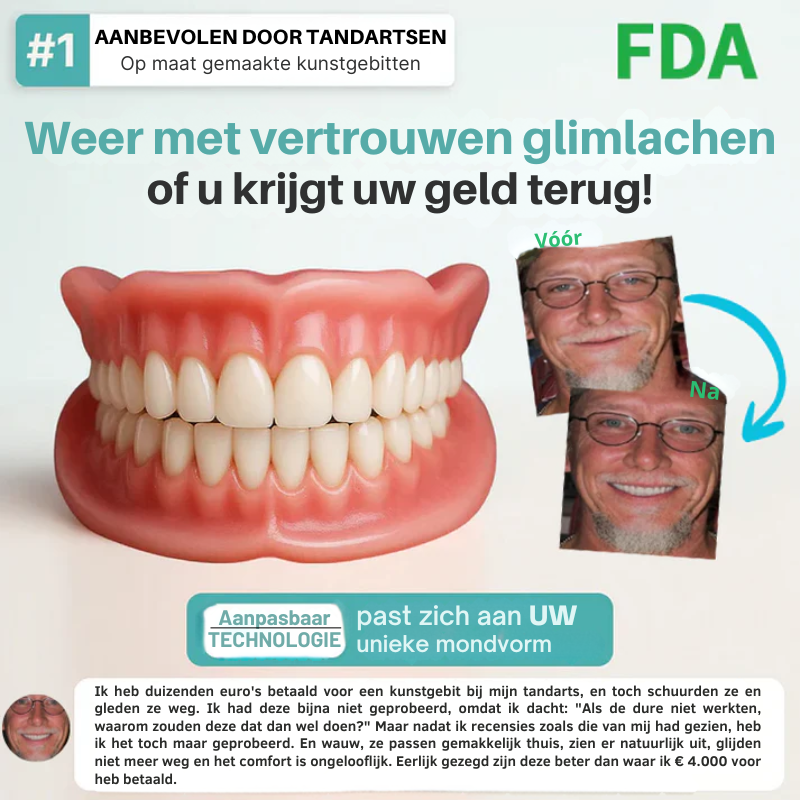 Zycon® medische volledige kunstgebit met sterke zuigkracht