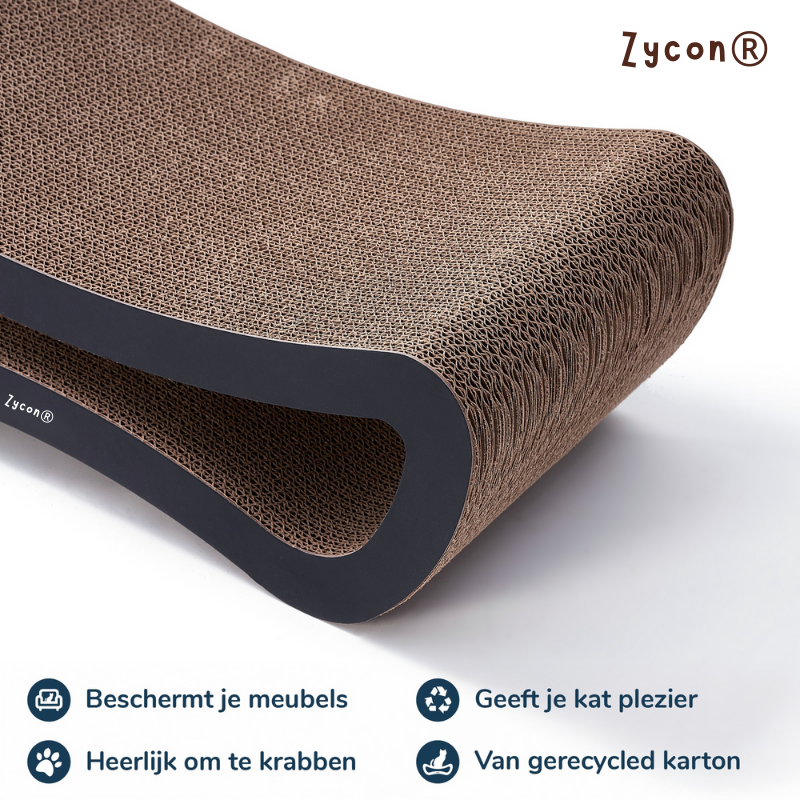 Zycon® | Luxe krabbank Leo Medium – Krabkarton en krabmeubels donker