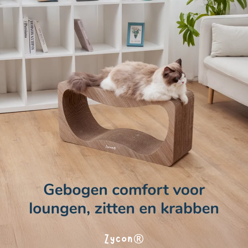 Zycon® | Luxe krabbank Luna XL – Krabkarton en krabmeubels van hout