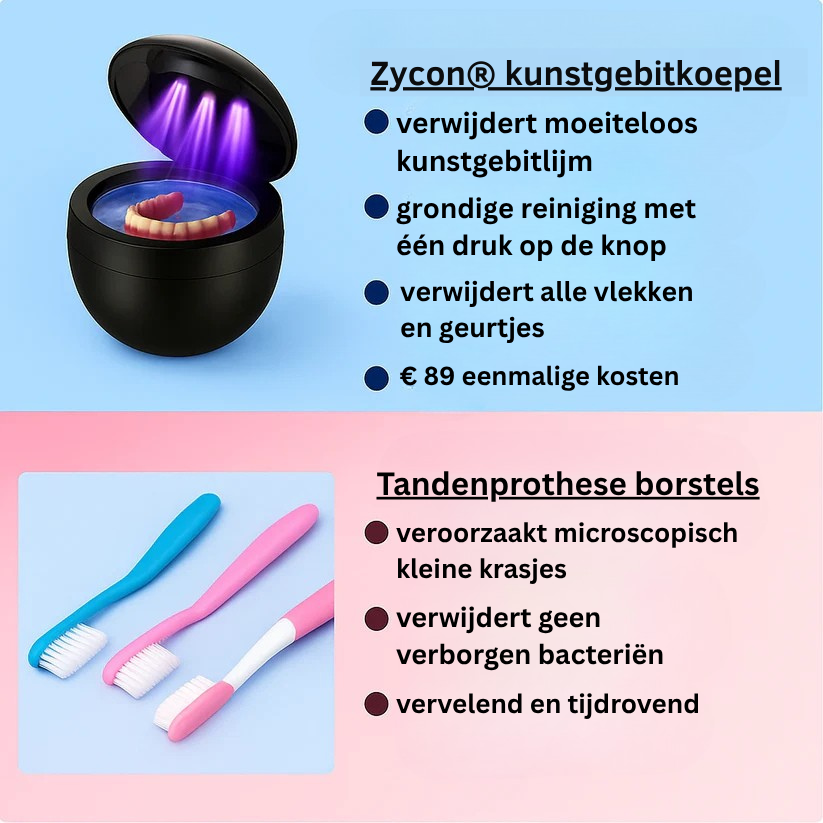 Zycon® Kunstgebit Reiniger – Dagelijkse Schoonmaak voor Prothese