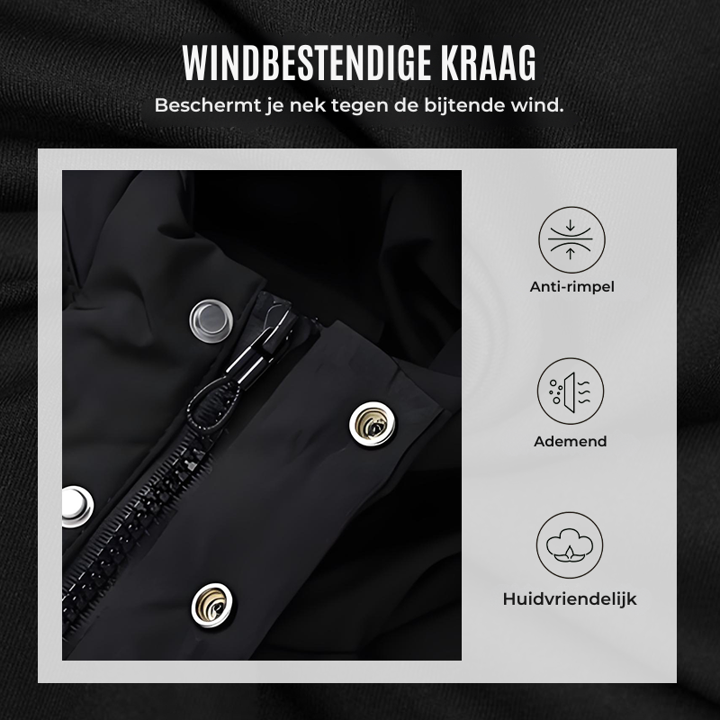 Gevoerde herenjas met capuchon, halflang