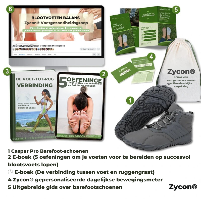 Zycon® Antislip en waterbestendige winterbarefootschoen (unisex)