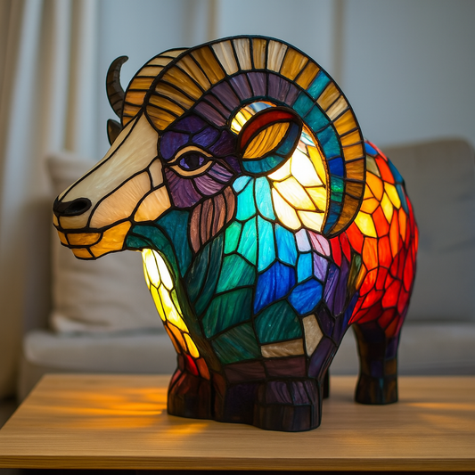 Lulu – Magische geitenlamp van gekleurd glas