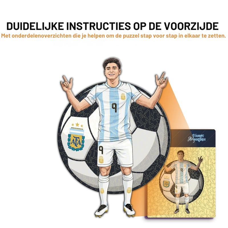 Julian Alvarez - Houten puzzel