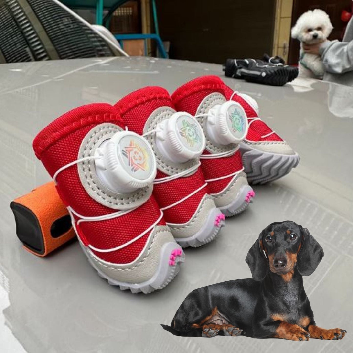 Zycon® Teckel winterloopschoenen – antislip hondenlaarzen voor koud weer