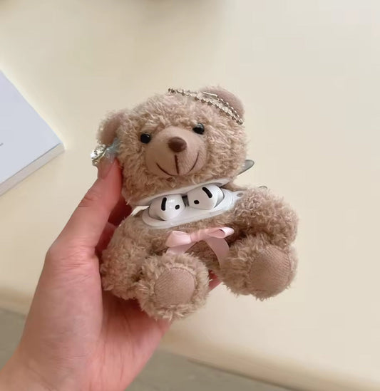 🐻Pluche teddybeer AirPods-hoesje🐘