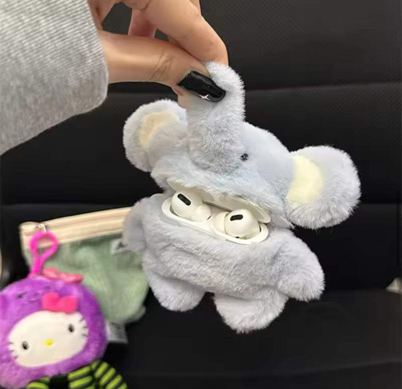 🐻Pluche teddybeer AirPods-hoesje🐘
