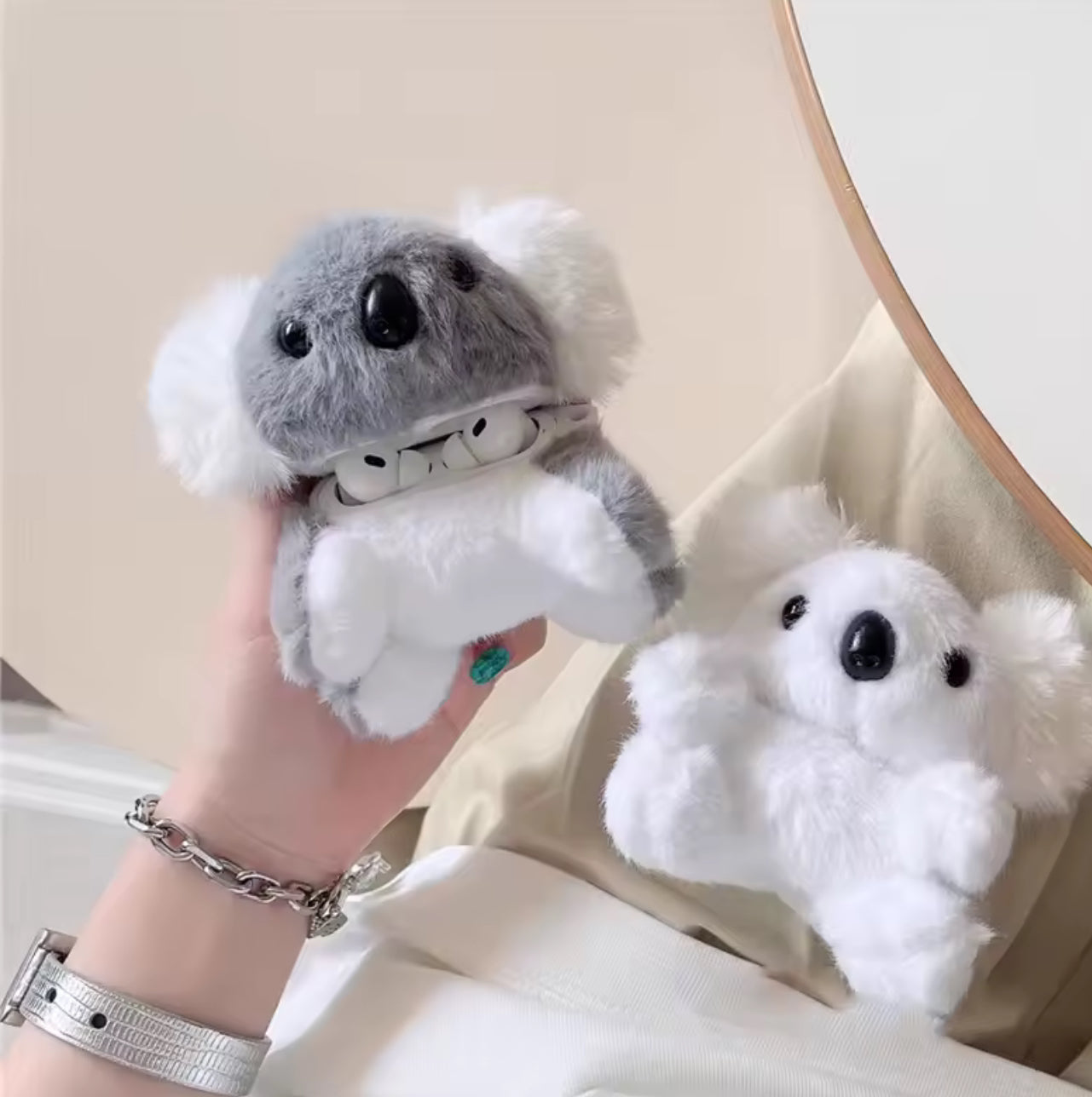 🐻Pluche teddybeer AirPods-hoesje🐘