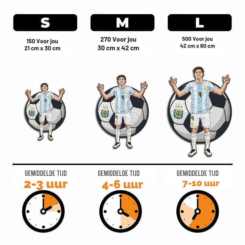 Julian Alvarez - Houten puzzel
