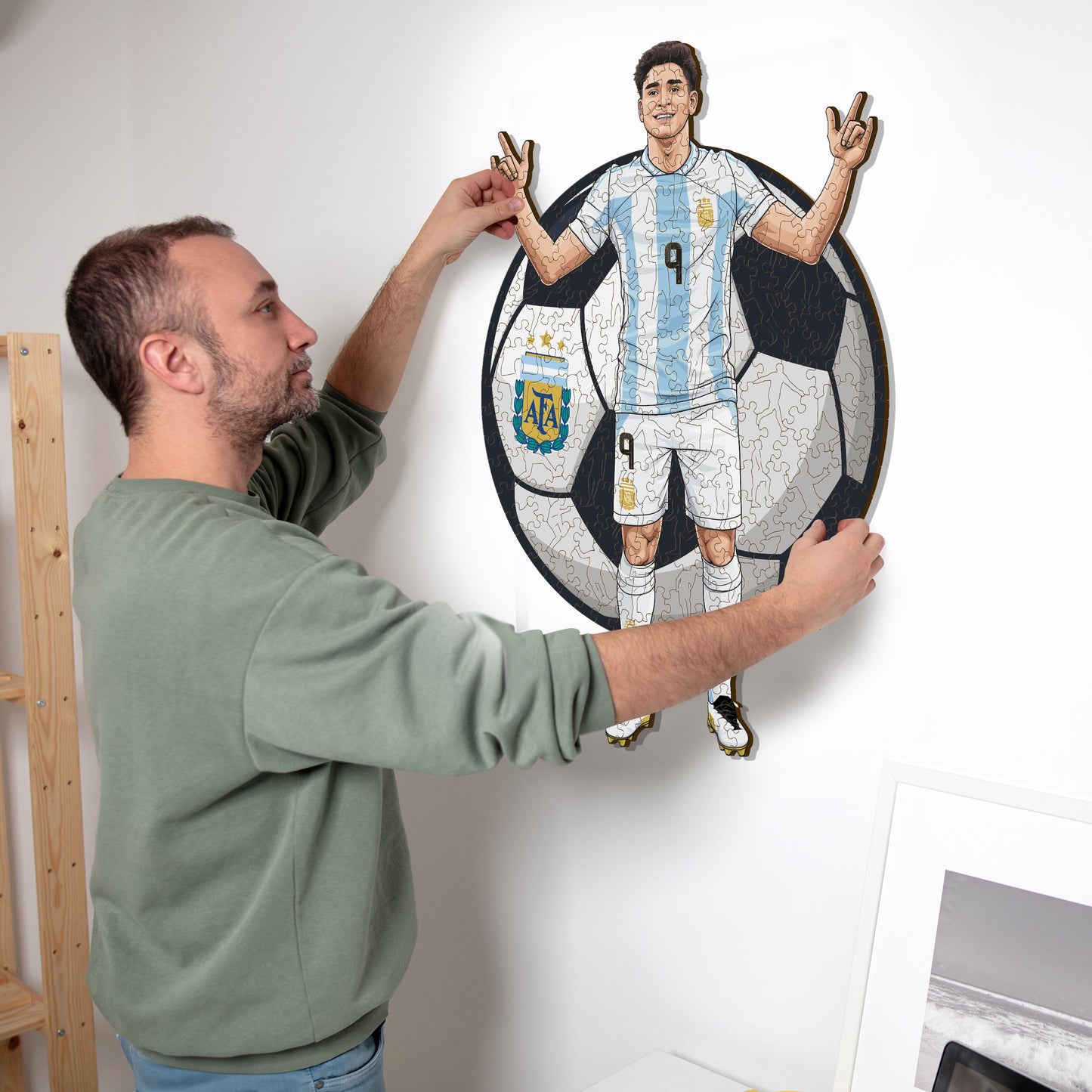 Julian Alvarez - Houten puzzel