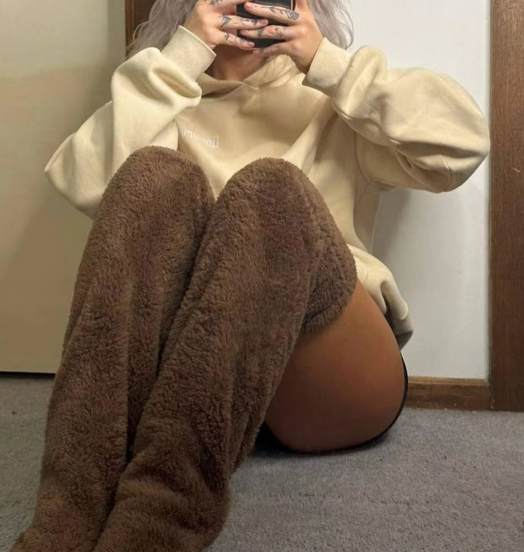 Pluizige pluche sokken🧦