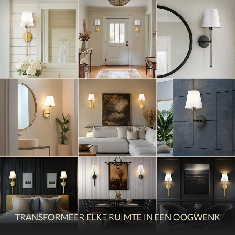 DRAADLOZE WANDLAMPEN (SET VAN 2)