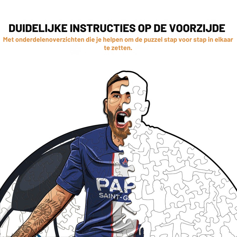 Sergio Ramos - Houten puzzel