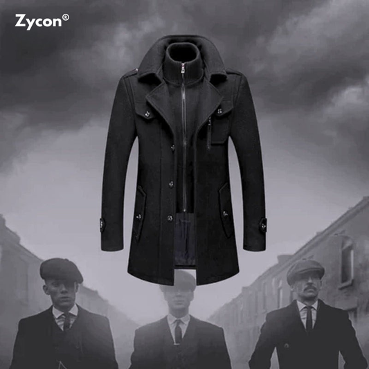 Zycon™ Woolguard Winterjas | Wolmix, dubbele kraag & Britse erfgoedstijl