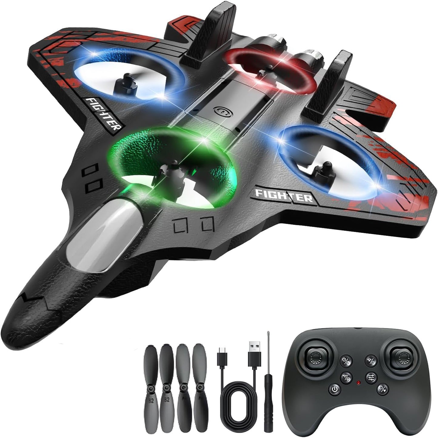 AIR FIGHTER - Op afstand bestuurbare vliegtuig van piepschuim