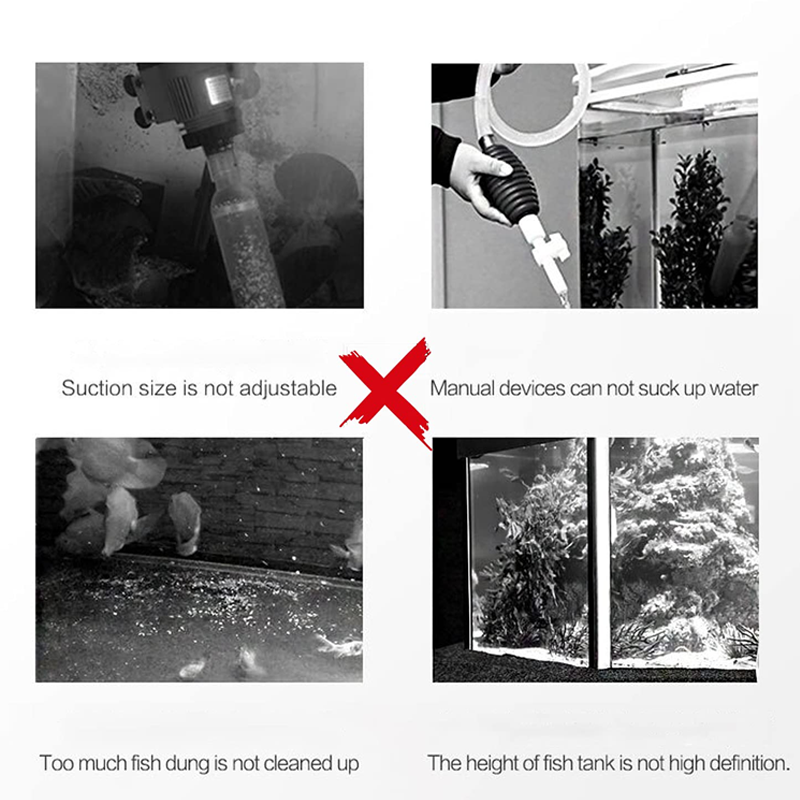 Waterwisselaar en aquariumfilterreiniger met elektrische zuigkracht 🐠🔧 - Maak het onderhoud van uw aquarium gemakkelijker!