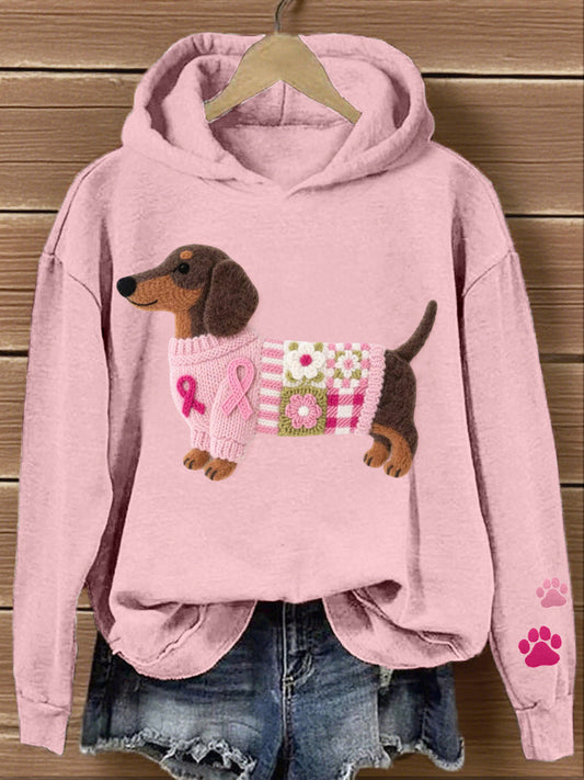 Dameshoodie in viltstijl