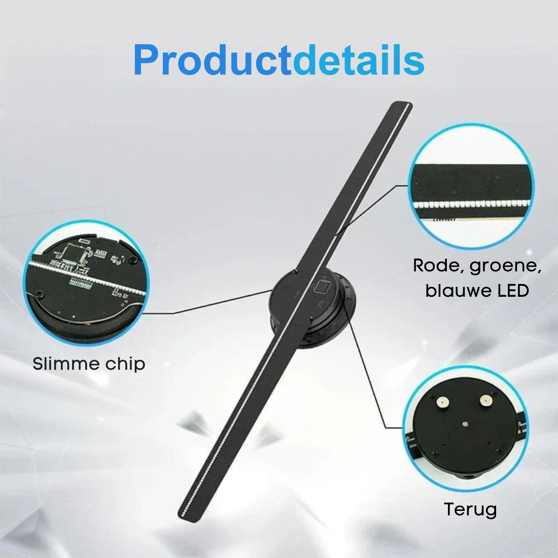 3D-hologram LED-ventilatorprojector